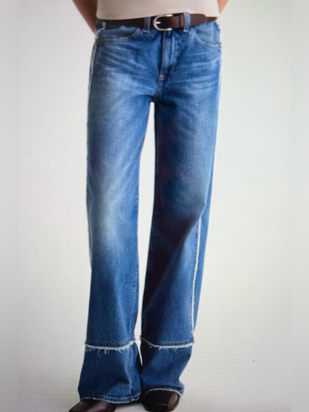 AG Adriano Goldschmied Straight Leg Two-Tone Blue Jeans.  New never worn!!!